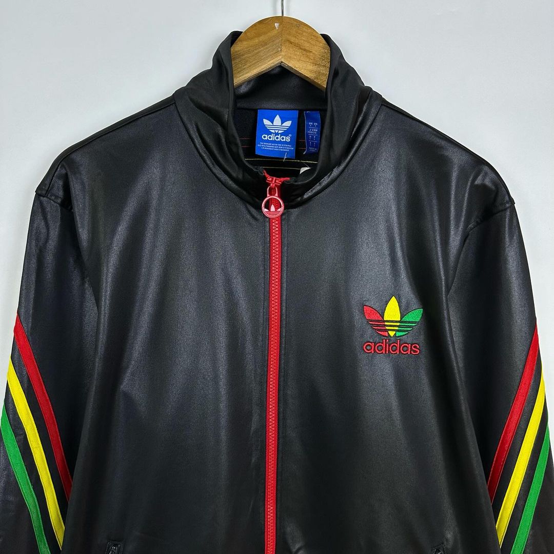 Adidas Chile 62 Firebird Trefoil Black Track Rasta Jacket